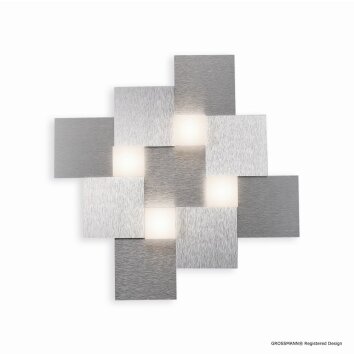 Grossmann CREO Lampa Sufitowa LED Aluminium, 4-punktowe