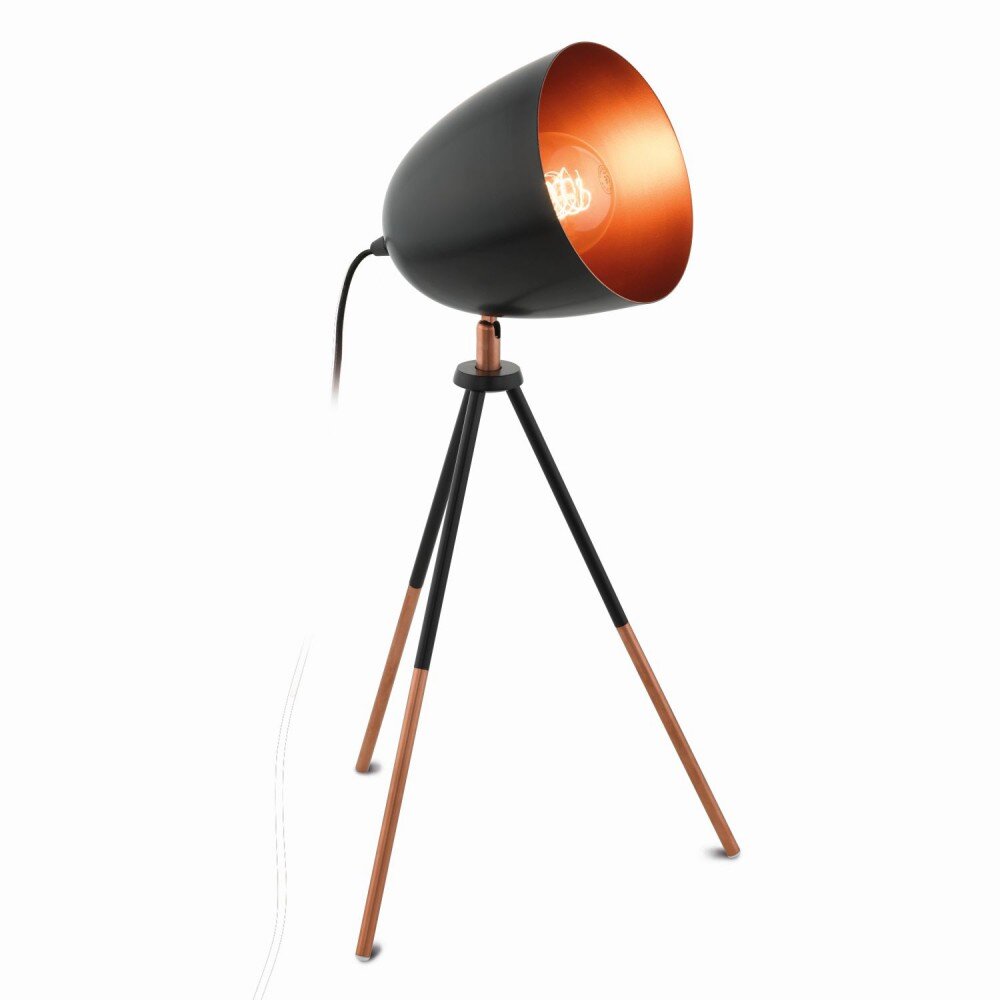 Eglo CHESTER Lampa stołowa Miedź, Czarny, 1-punktowy main product photo