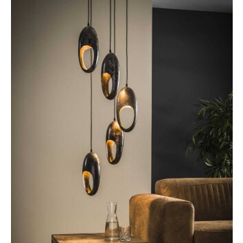 BERUM Lampa Wisząca szary, czarny, 5-punktowe