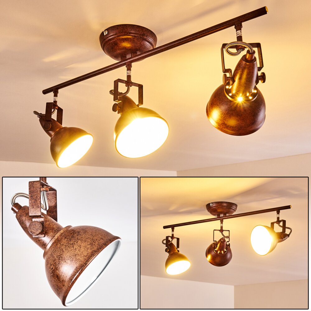 Lampa Sufitowa Tina Rdzawy, 3-punktowe main product photo