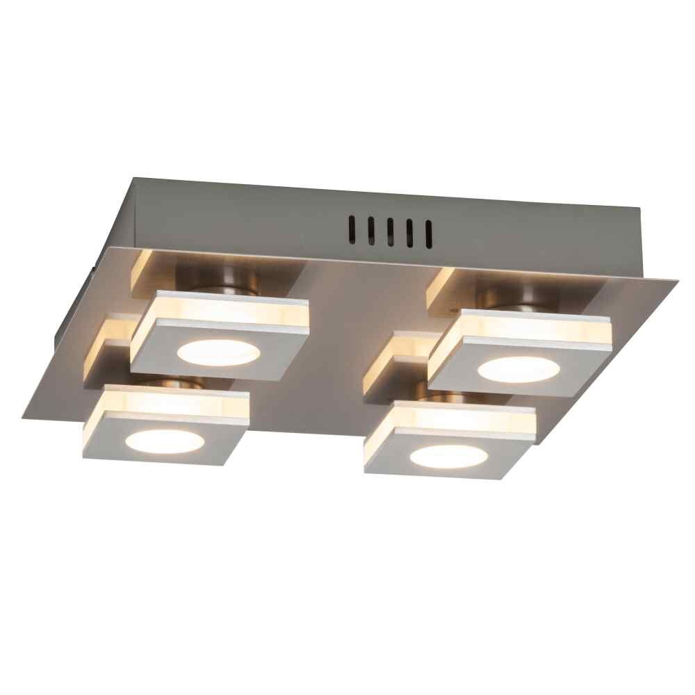 Brilliant Transit oświetlenie ścienne i sufitowe LED Nikiel matowy, 4-punktowe main product photo