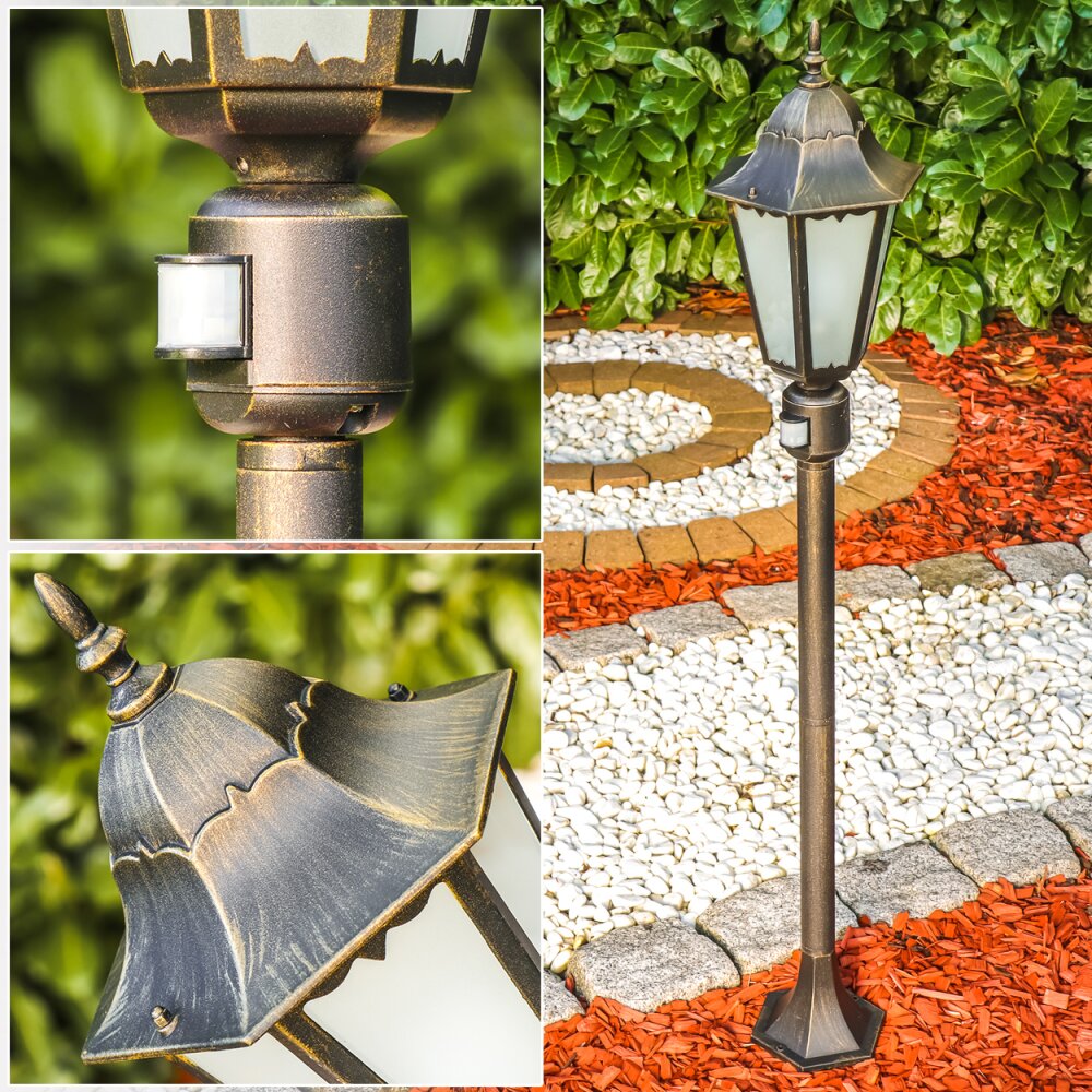 Hongkong Frost Zewnętrzna Lampa Stojąca Brązowy, złoty, 1-punktowy, Czujnik ruchu main product photo