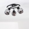 Lexington Lampa Sufitowa Chrom, Czarny, 3-punktowe