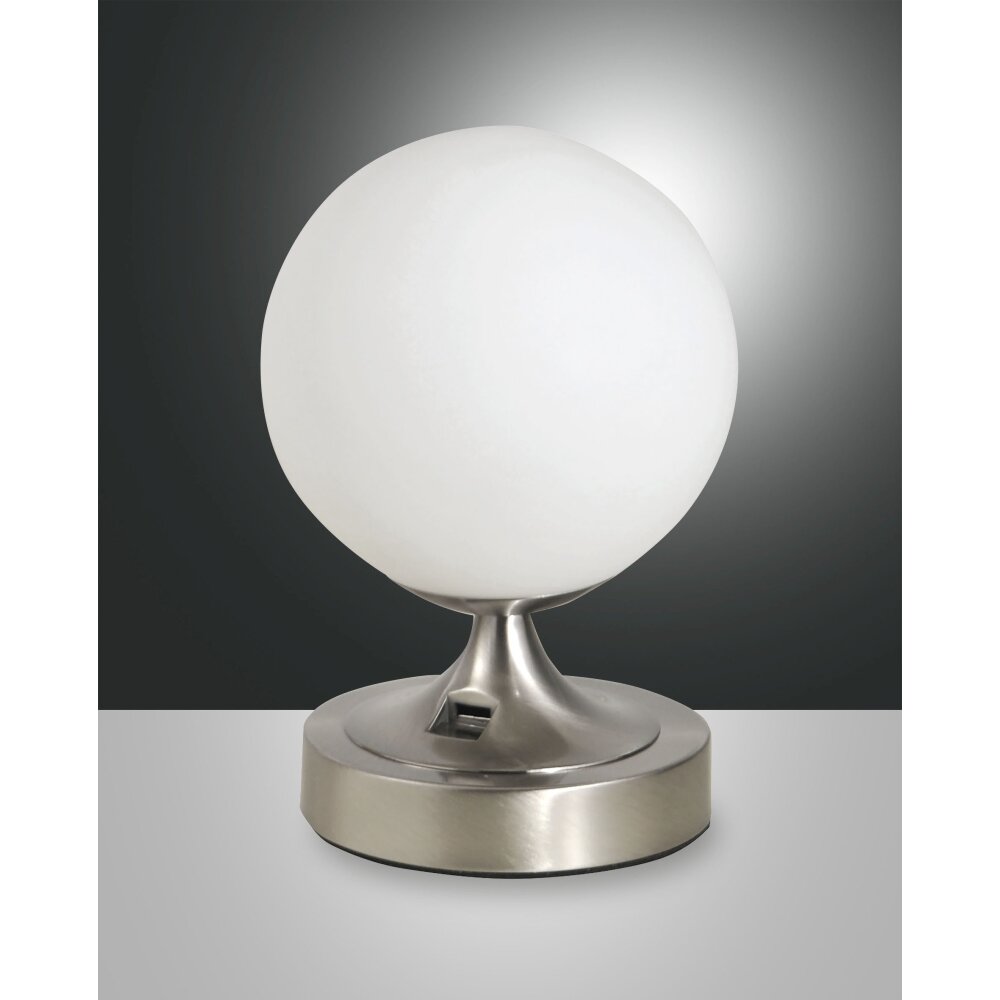 Fabas Luce Perla Lampa stołowa Nikiel błyszczący, 1-punktowy main product photo