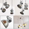Hora Lampa Wisząca Srebrny, 6-punktowe
