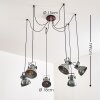 Hora Lampa Wisząca Srebrny, 6-punktowe