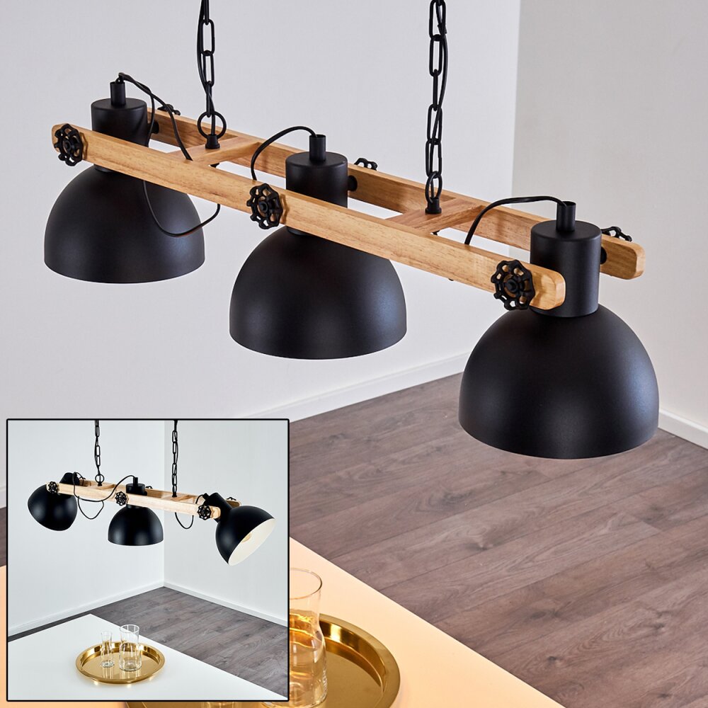 Chetco Lampa Wisząca Jasne drewno, Czarny, 3-punktowe main product photo