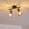 Errested Lampa Sufitowa Ciemne drewno, Czarny, 2-punktowe