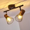 Errested Lampa Sufitowa Ciemne drewno, Czarny, 2-punktowe