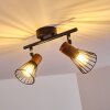 Errested Lampa Sufitowa Ciemne drewno, Czarny, 2-punktowe